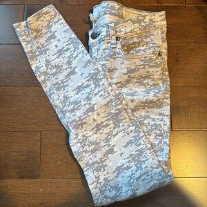 Rag & Bone Women’s Skinny Camo Jeans Light Gray Size 30 – Designer Denim